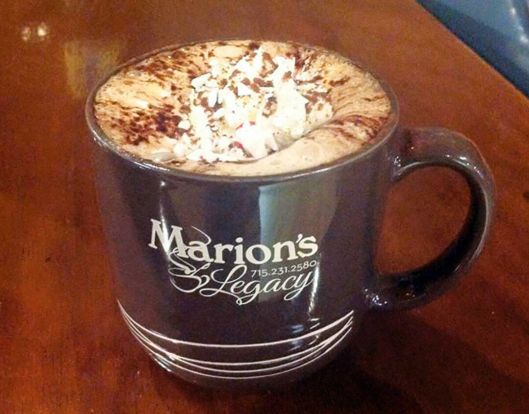 The Jack Frost Latte from Maron's Legacy in Menomonie.