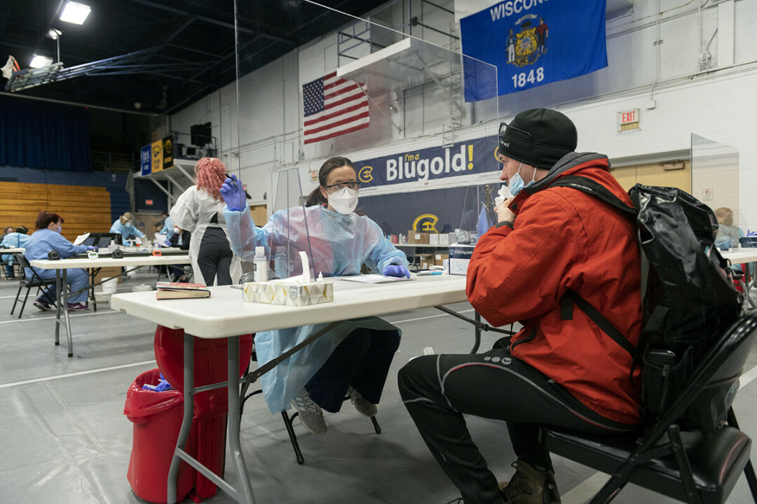 Photo caption: Zorn Arena is the site of community COVID-19 antigen testing beginning Feb. 2. All UW-Eau Claire students also are using Zorn Arena for testing during the spring semester.