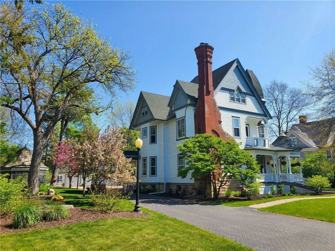 CHIM CHIM CHER-EE. The red brick chimney is one of the Winslow House's outstanding features.