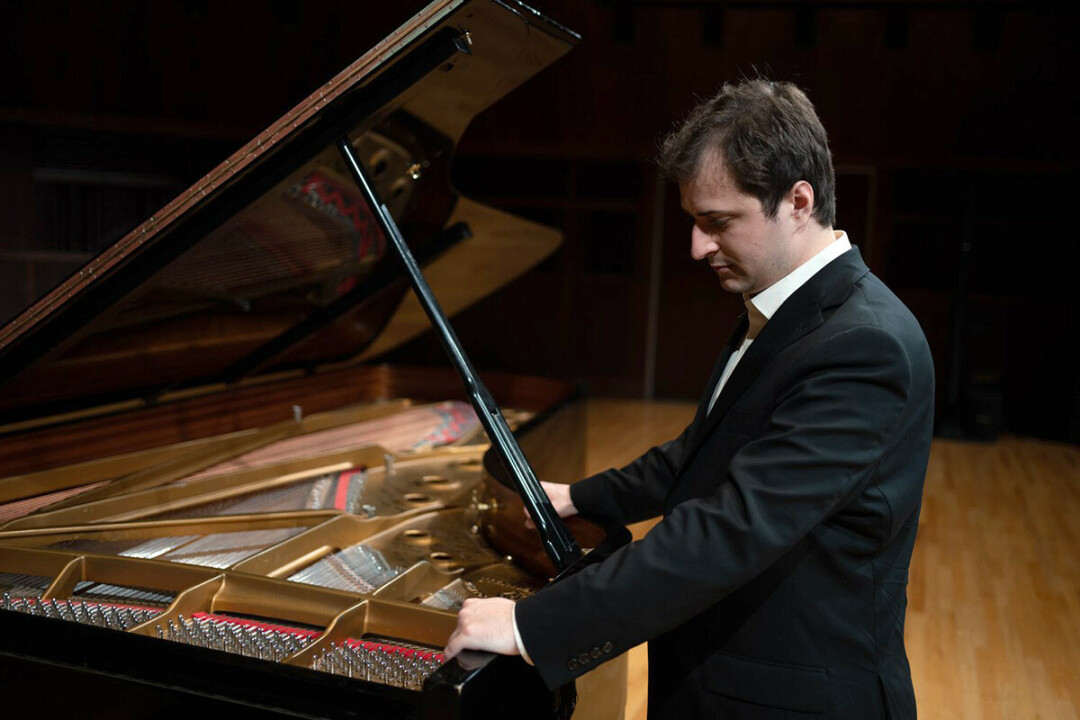 CHECKING UNDER THE HOOD. Classical pianist Kenny Broberg will perform with the Chippewa Valley Symphony Orchestra May 6. (