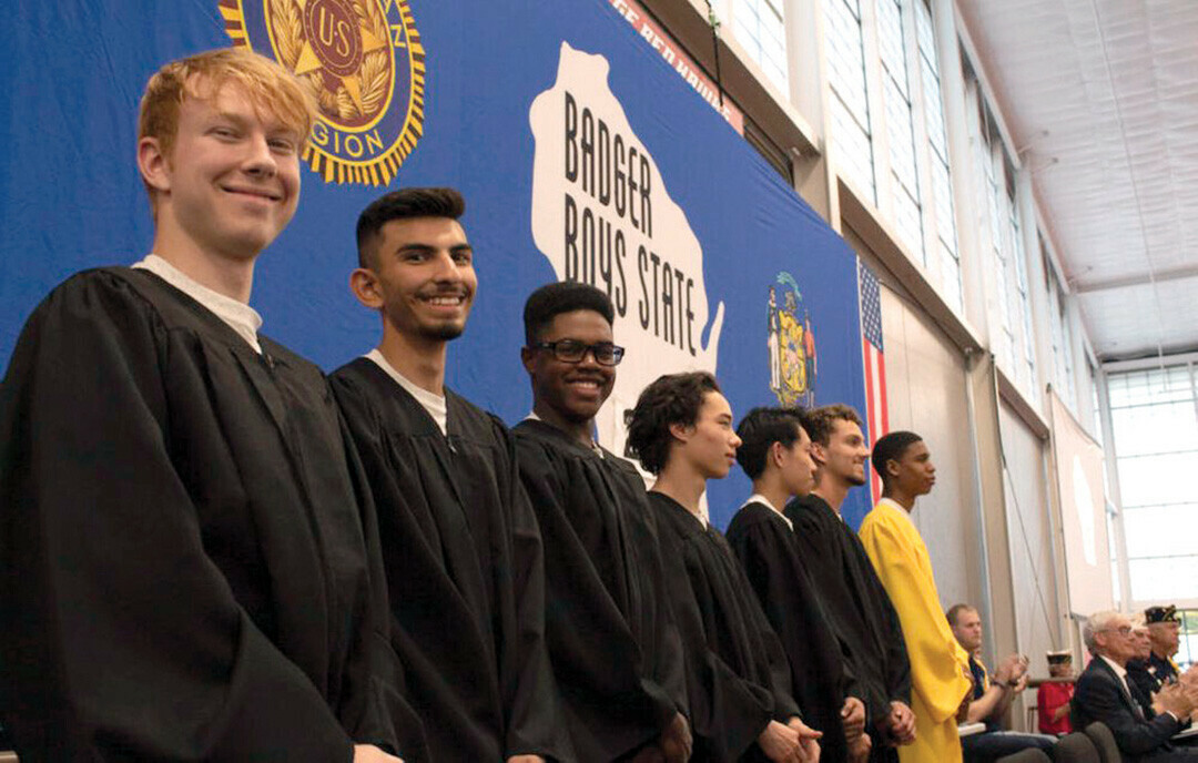 High school students take part in a previous Badger Boys State at 