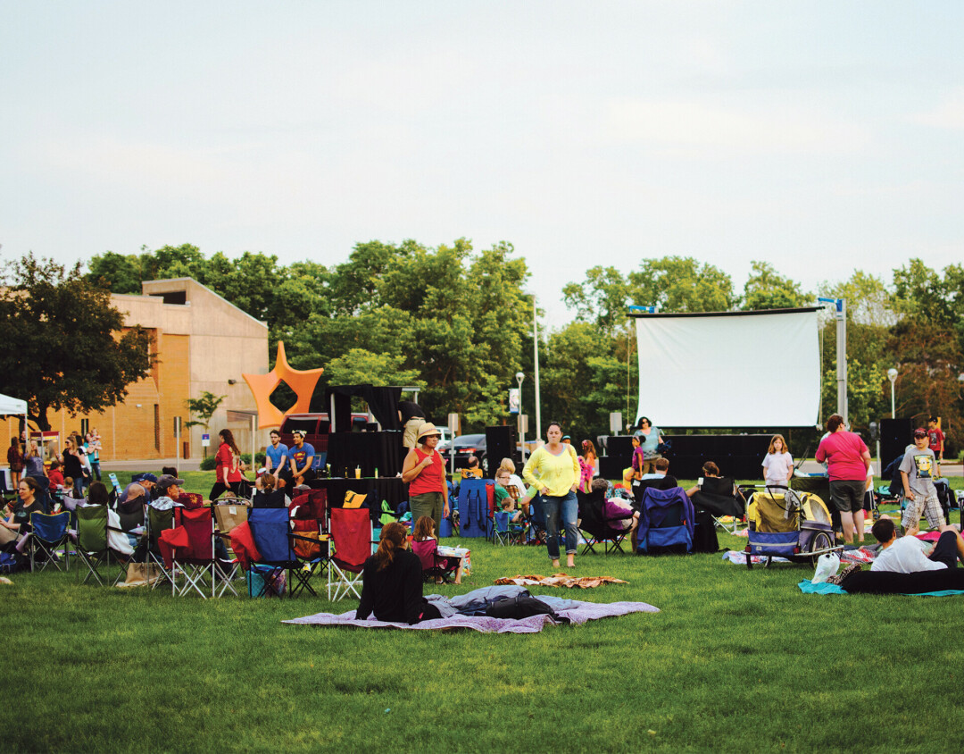 PICTURE THIS. It's almost not enough just to enjoy the summertime during the day, making outdoor movies perfect. (Photo by Kelsey Smith)