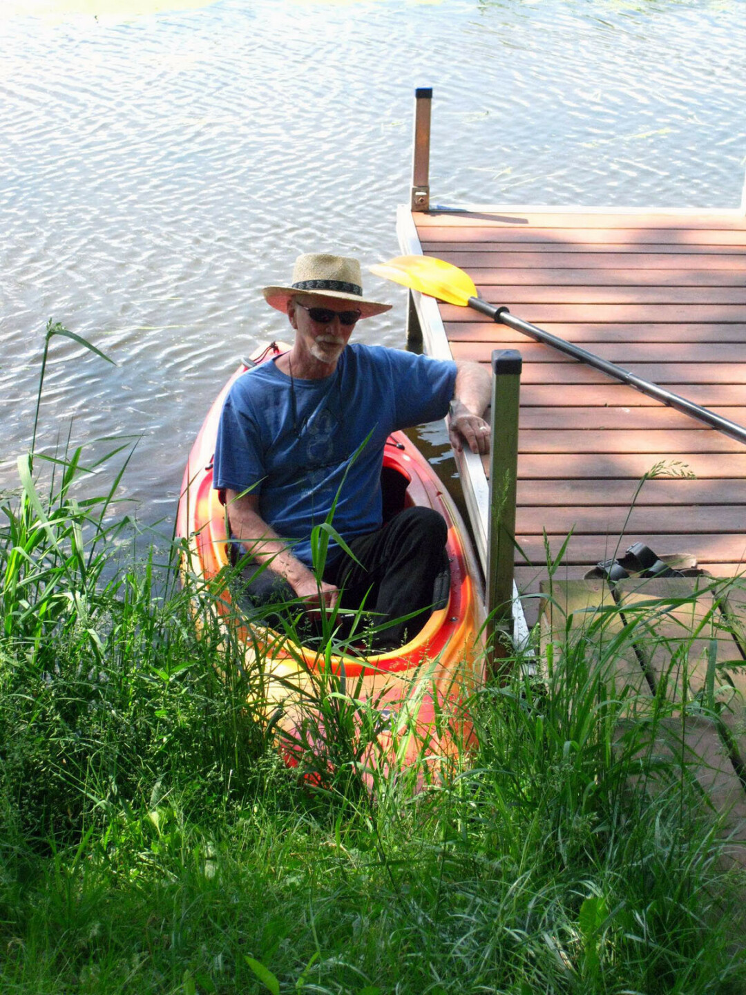 Artist Tiit Raid sought (and found) inspiration while paddling on the Chippewa Valley's waters (Photo courtesy Patti See)