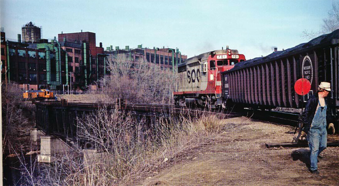  Soo Line Railroad Bridge, February 28, 1972, Photographed by Stan Miller, Chippewa Valley Museum Collection, Eau Claire, Wisconsin.
