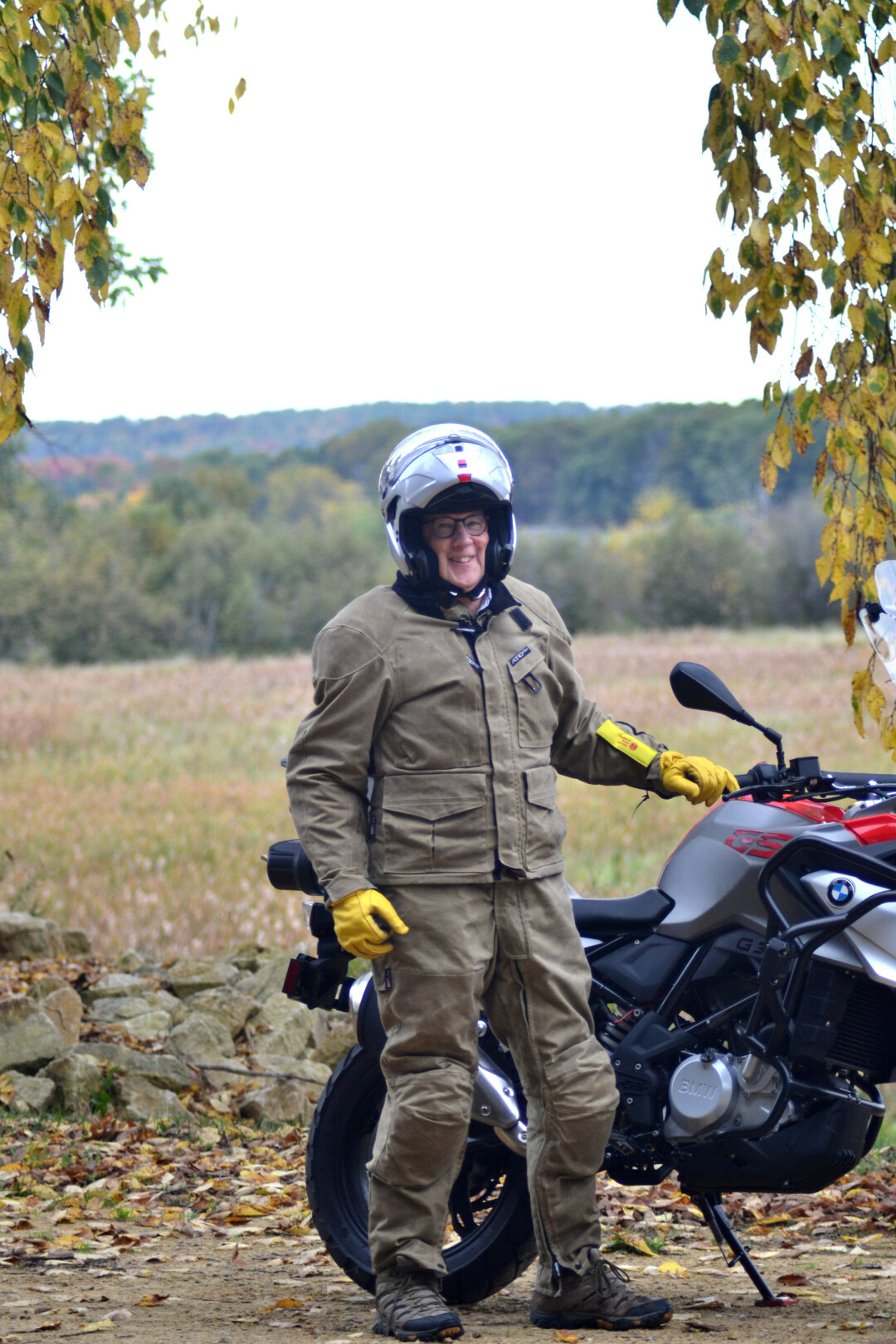 Ron Davis pictured with his motorcycle.