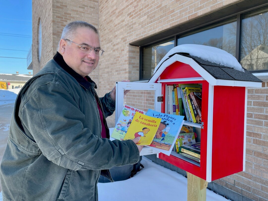 New Book Barn installed outside of the Extension Office.