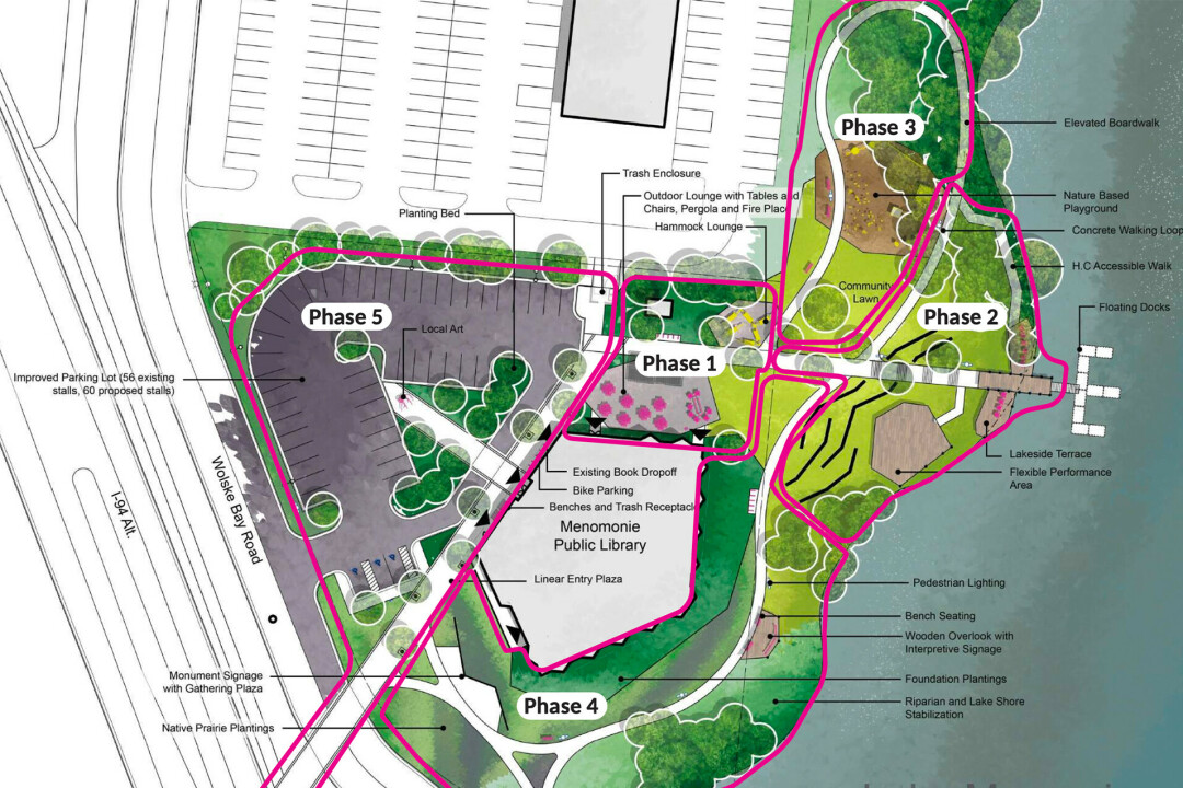 Graphic outlining which areas are part of each phase.