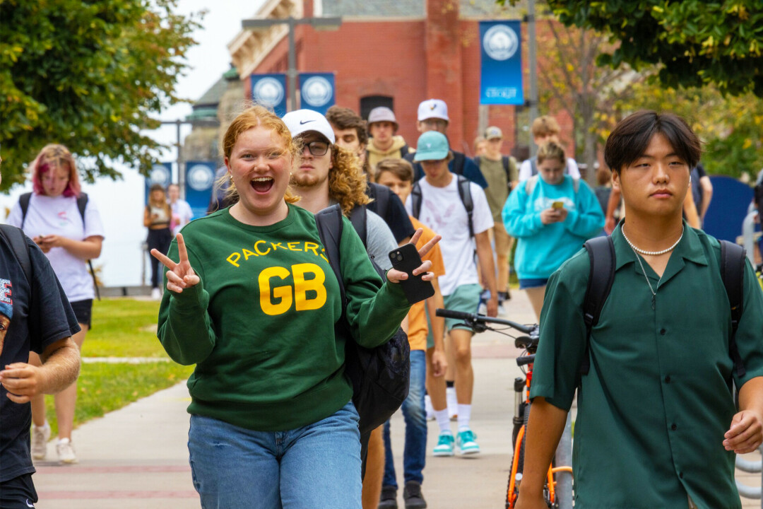 ON WISCONSIN! The Chippewa Valley's resident colleges and universities are seeing vital increases in student enrollment. (Photo via UW-Stout's Facebook)