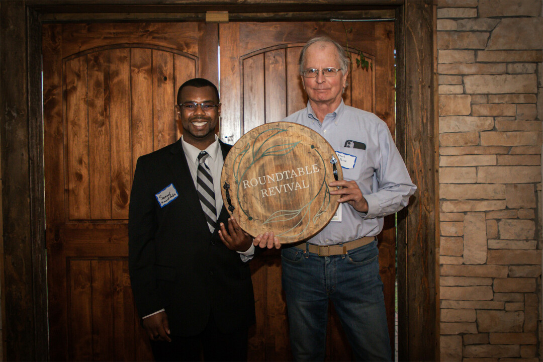 CELEBRATING COMMUNITY. The Community Foundation of Dunn County awarded its Aug. 2023 grantees at an event on Sept. 28. (Roundtable Revival representatives pictured via Facebook) 