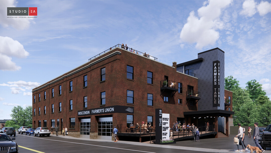 IN A YEAR'S TIME. Construction on the historic Chippewa Falls building that will serve as both the Wisconsin Farmers Union Headquarters and a versatile space for events and businesses.