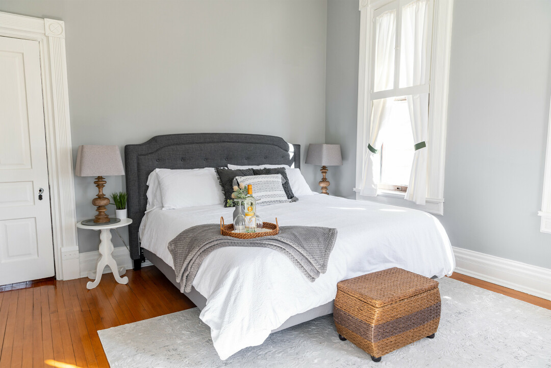 One of three bedrooms at the B&B.