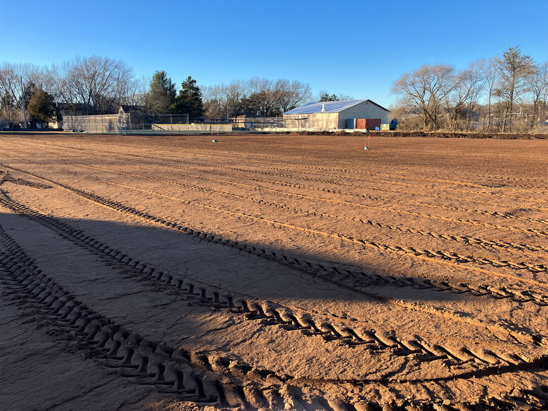 The site in progress before snowfall. Photo by Helgeson.