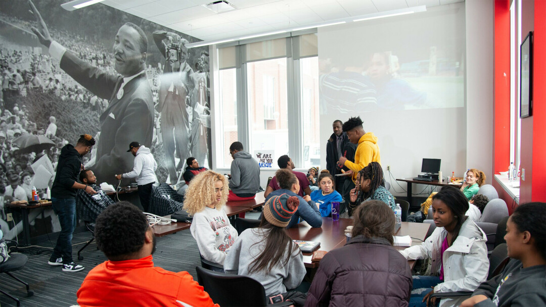 COME ONE, COME ALL. The University of Wisconsin-Eau Claire is inviting the Chippewa Valley community to its on-campus Black History Month events, all free to attend. (Photo from a 2020 Black History Month event, UWEC).