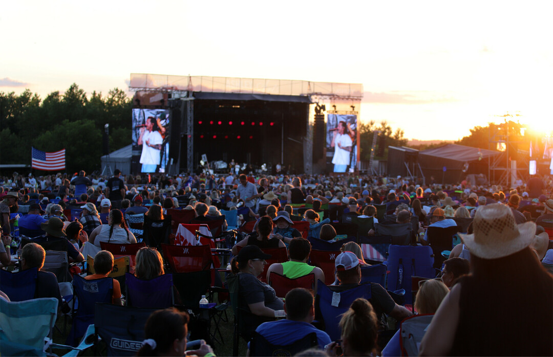 'TIL THE SUN GOES DOWN. Ashley for the Arts continues to be an area favorite, bringing in huge names in the music industry and raising money for nonprofits and arts programming. (Pictured: The crowd getting even more full as the sun went down at the 2023 event. Photo by Ricci Wagner)