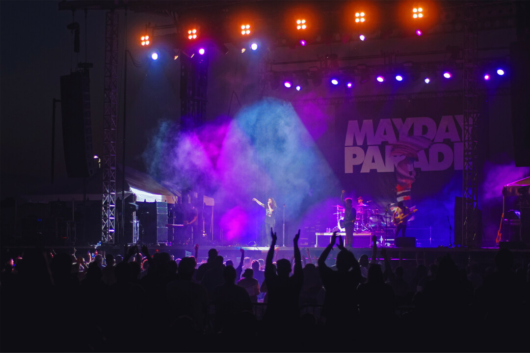 GET LOUD. Reverb Music Festival made its debut last summer, and this year, will return with one full day of hip-hop and one full day of alternative music. (Pictured: Mayday Parade from 2023. Photo by Luong Huynh)