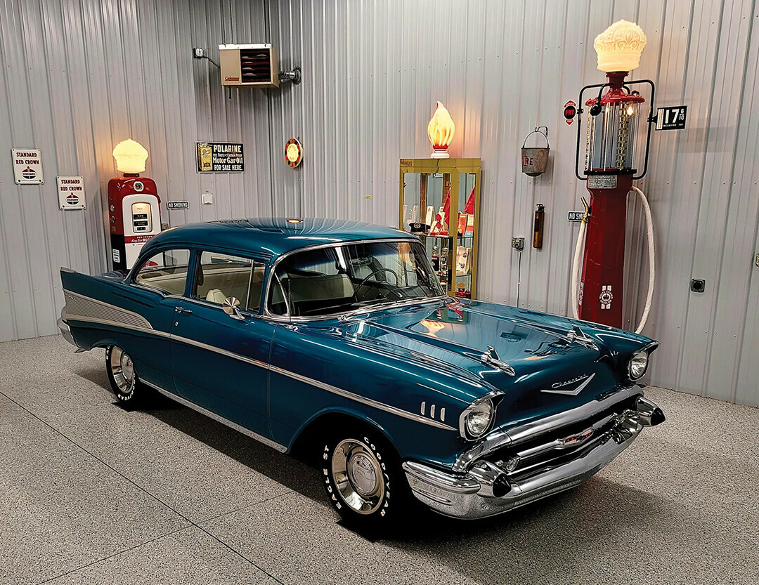 Among the exhibits at the Graham Motor Museum is this 1957 Chevrolet 210 on loan from Paul Lefenstey of Eau Claire. (Submitted photos)