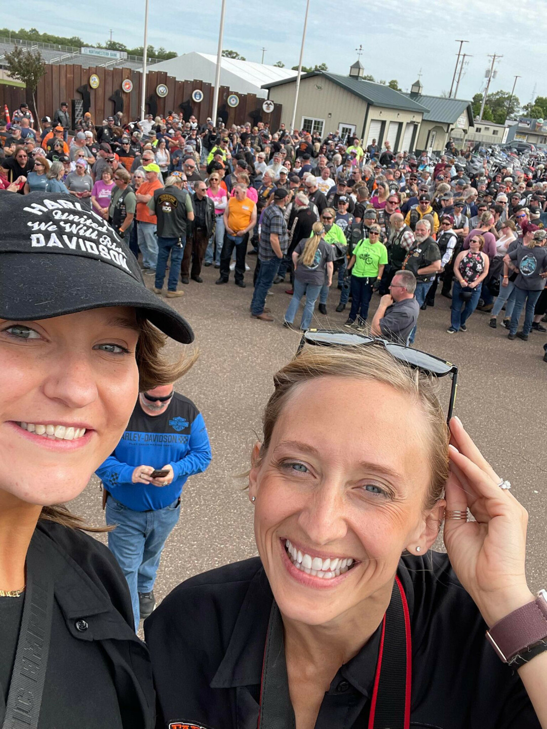 Writer Hannah Angell, left, at the Rally.