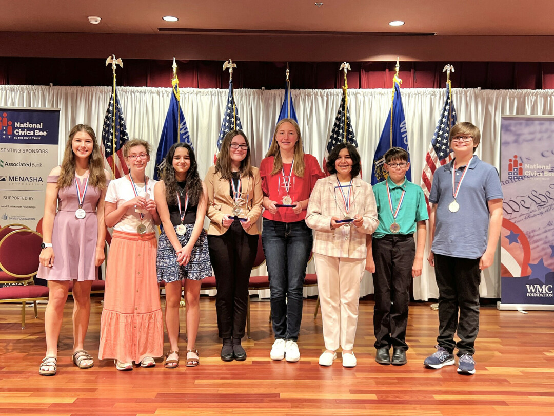 State finalists of Wisconsin's first-time Civics Bee.