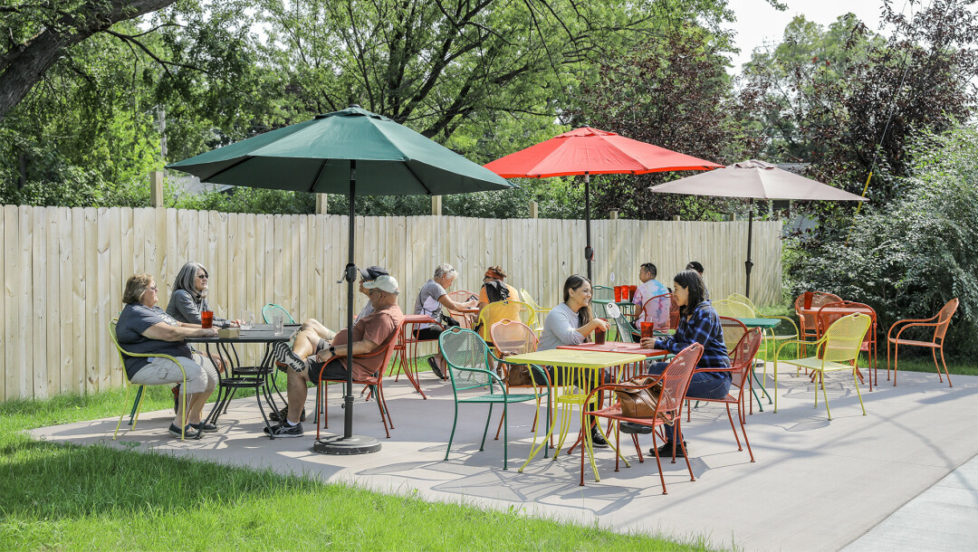 POP A SQUAT. Enjoy the warm weather at your local watering hole or restaurant, including these spots in Eau Claire and Altoona. (Silly Serrano Mexican Restaurant pictured, which recently had a pergola installed)