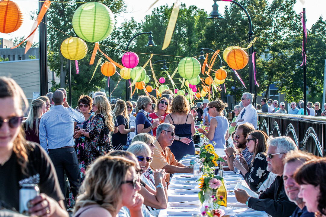 SOMETHING FOR EVERYONE. Whether you're a wine-o, seafood lover, are lookin' to give back while going out, or want to head out to an event, there's somethin' for you in the Valley. (Grand Evening on the Bridge pictured)