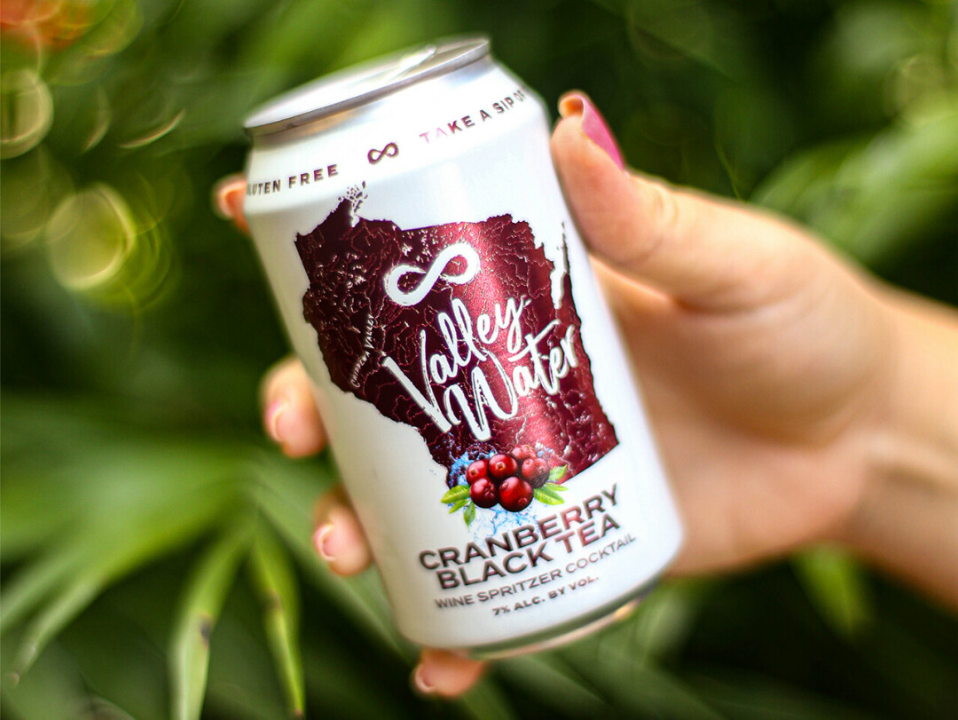 CRACK 'ER OPEN. Valley Water, local winery and distillery Infinity Beverage's new ready-to-drink canned spritzer, is making its debut before end of summer.