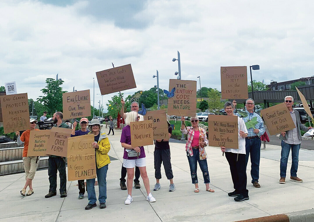 Members of JONAH at a pro-environmental demonstration in Eau Claire. (Submitted photo)