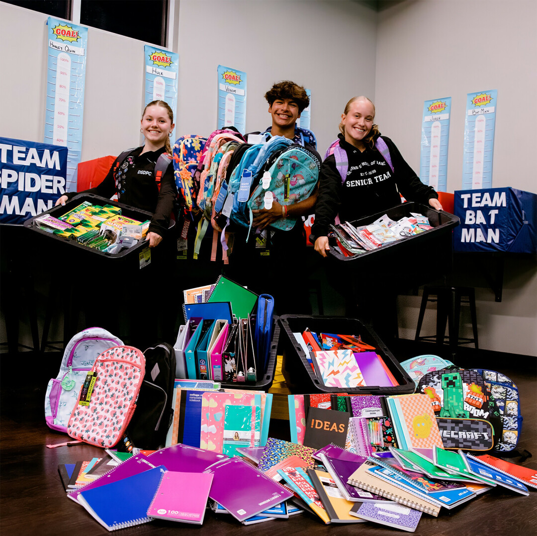 DANCE & DONATE. Diamond School of Dance students raised about $1.5K worth of school supplies for the annual We Care Eau Claire back-to-school event and cause. (Submitted photo)