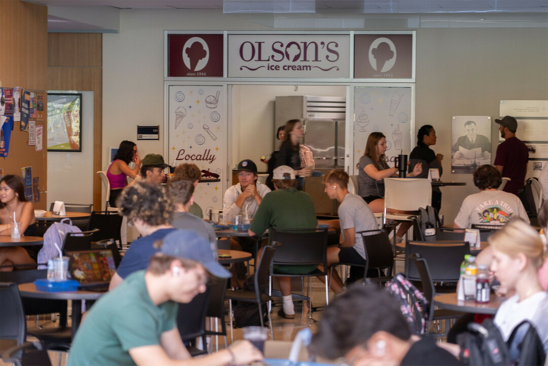 Olson's Ice Cream's new location in Davies Center.