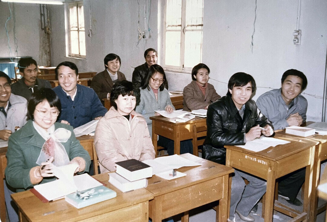 Some of Thurin's students at the College of Light Industry in Beijing during the 1986-87 academic year.