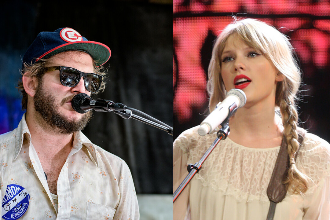 Justin Vernon (left) by Lee Butterworth. Taylor Swift (right) by Eva Renaldi / CC BY-SA 2.0