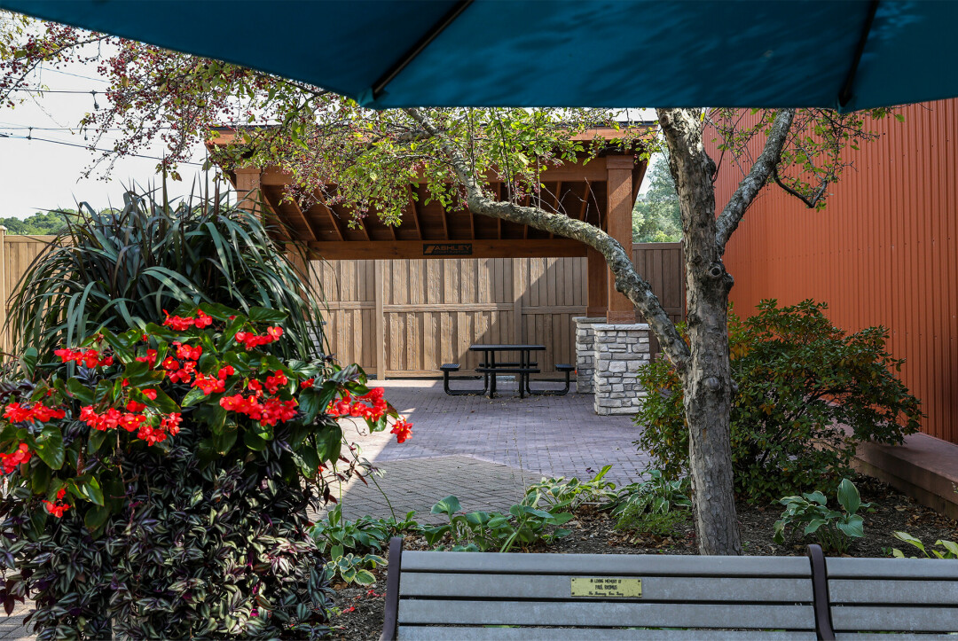 Harmony Courtyard received new benches, pictured, in 2020.