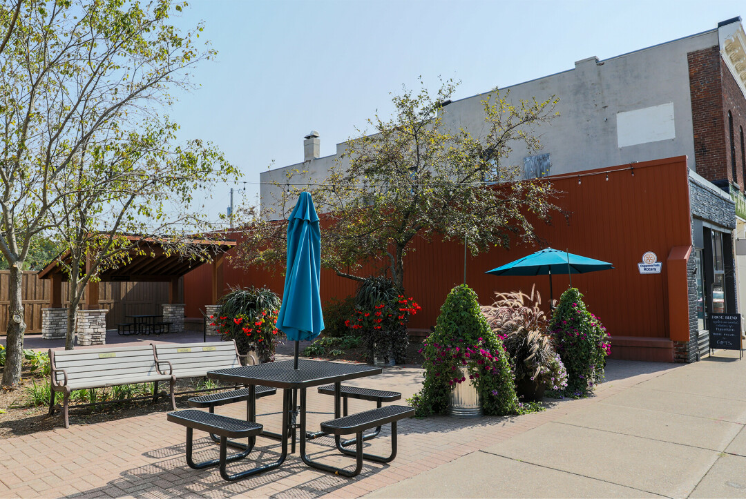 VIBRANT ONCE AGAIN. Harmony Courtyard is a permanent tribute to those who lives were lost in October 2005, and it recently received a major refresh thanks to community members and organizations. (New benches were sponsored and placed in 2020, pictured)