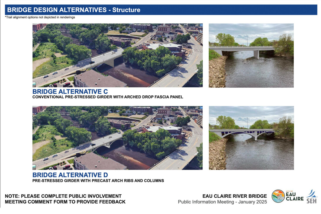 Renderings for options ____ depicted.