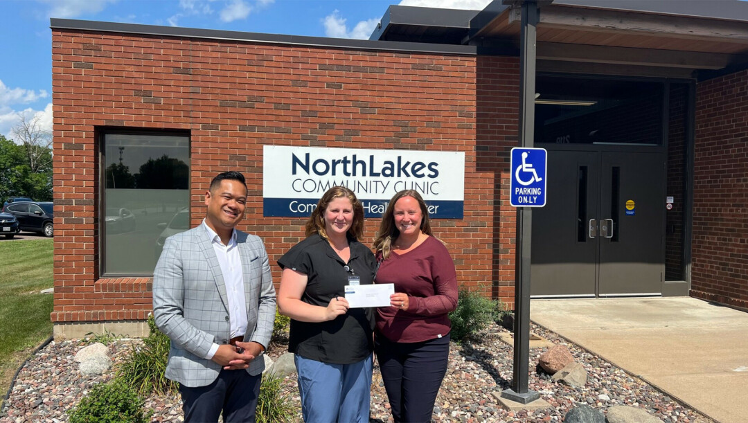 RENTABLE & ACCESSIBLE. Wesley Escondo, Eau Claire Community Foundation CEO, pictured alongside Clinic Manager Breana Johnson, left, and Speech Language Pathologist Alyssa Wanner, middle. 