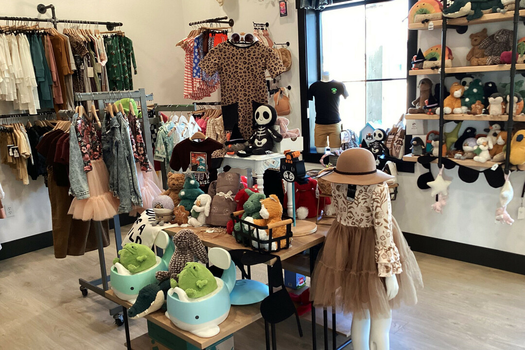 Eau Baby, located alongside SLATE Boutique in Eau Claire, offers infant and young children's clothing as well as plushes, accessories, and more.
