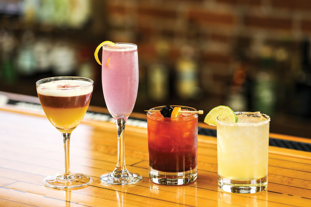 RAISE YOUR GLASS. Did you know there's method to the madness of cocktail glasses?&nbsp;(Nick & Nora glass pictured at far left is from Valley Burger)