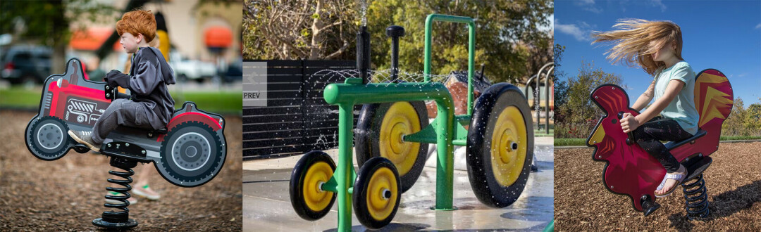 Organizers say playground and splash pad designs are in progress, with some inspiration photos.