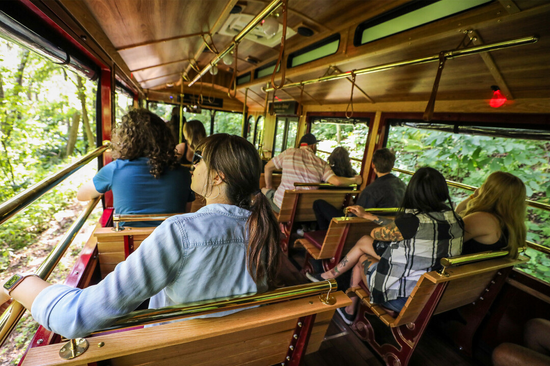 IT'S PARTY TIME. The Chippewa River Trolley, in addition to its themed tour offerings, now offers private rentals for your own events and life's important celebrations. <em>(Image via Alexandra Robyn Photo + Design)</em>
