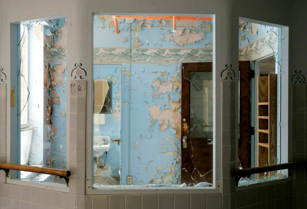 Prior to the building's gutting, the 19