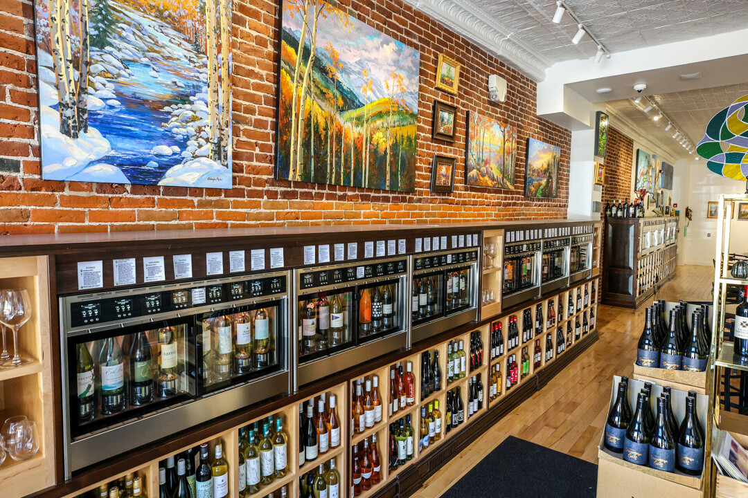 2 Roots Art & Wine Gallery, pictured.