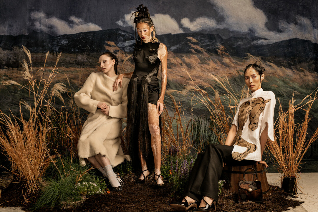 RIDE WITH STYLE. Christopher Markquart, a Chippewa Valley-born designer and 2026 graduate of Parsons School of Design in New York City, draws from the art of dressage riding in his latest collection, (Photo by Eliza Porter Photography)