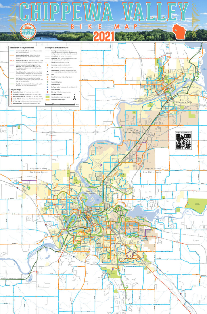 Eau Claire Bike Map